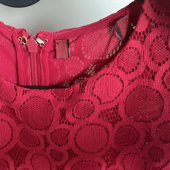 MaxMara StudioElegant Red Lace Midi Dress - Picture 11 of 16